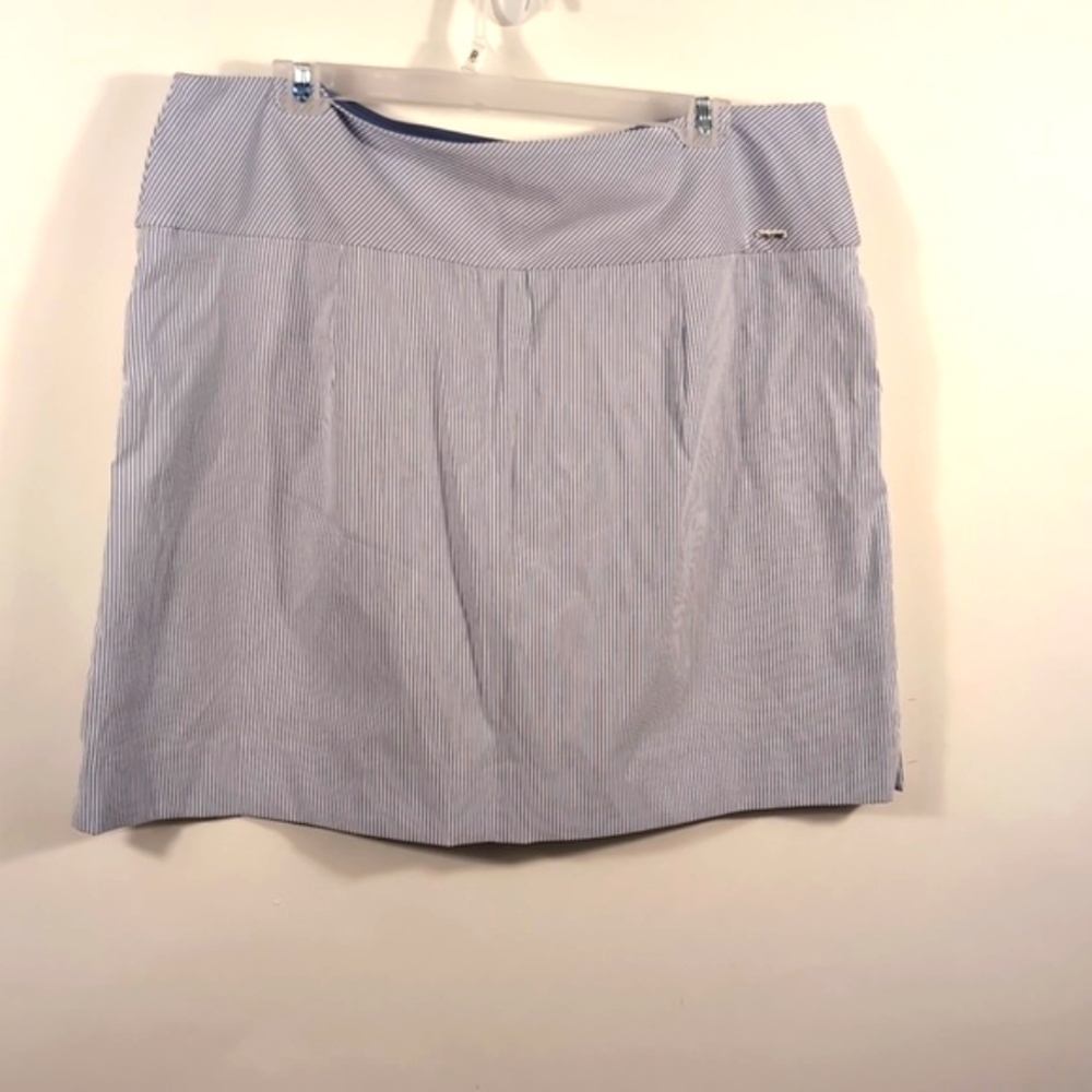 S.C & CO. Blue/White Stripes Skort Size XL - Picture 13 of 17